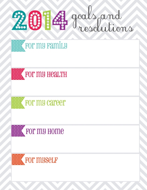 2014 Goals and Resolutions Printable